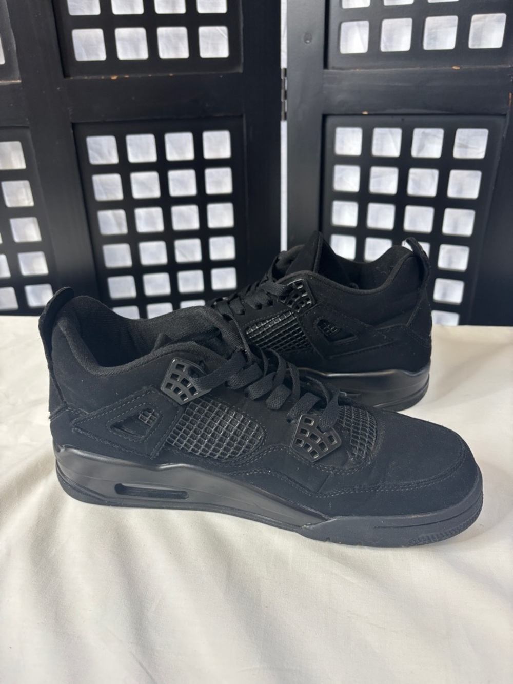 🖤 Nike Air Jordan Retro Black Cat Men's 8.5 405452-010 All Black Sneakers 🖤 - Picture 8 of 12